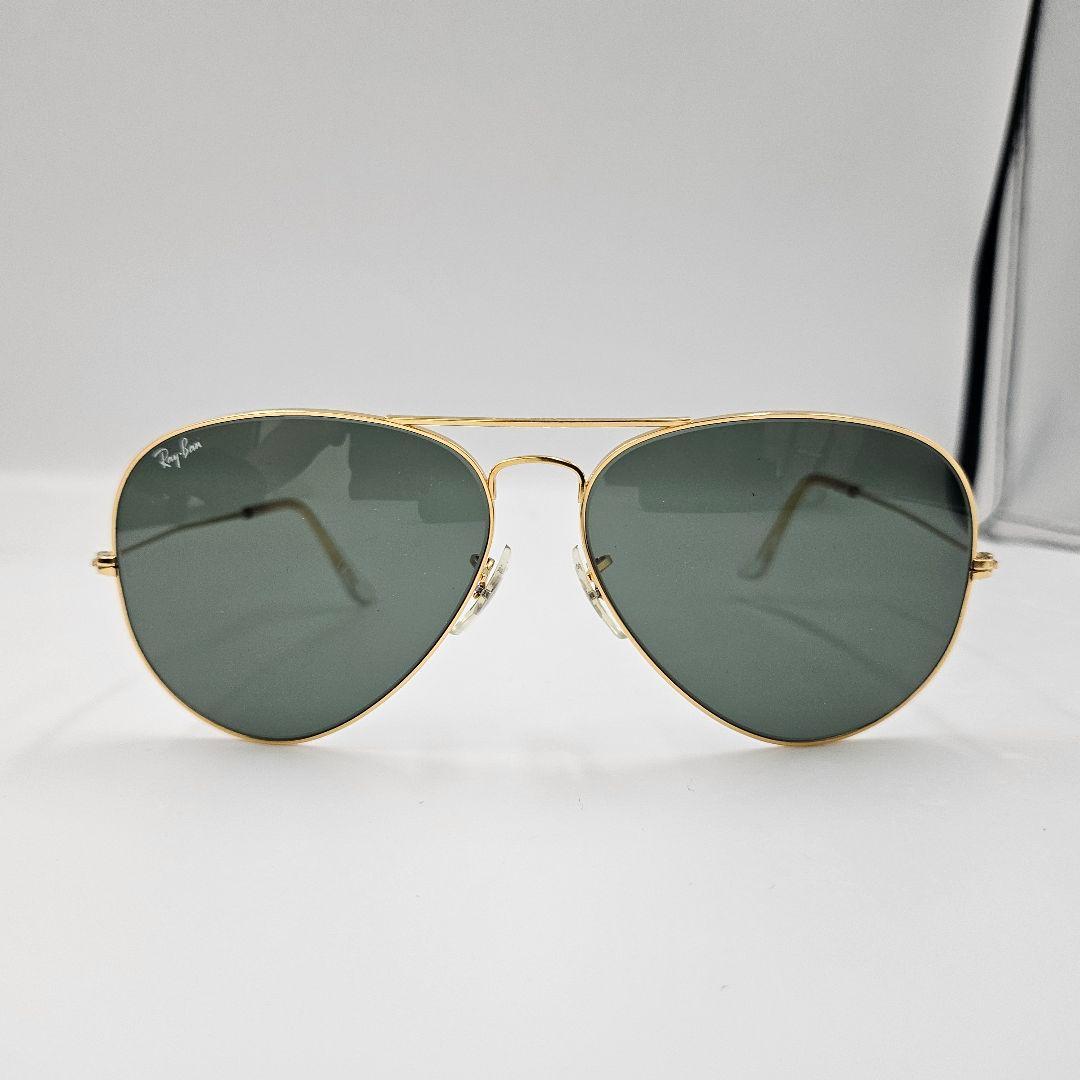 美品　Ray-Ban　レイバン　アビエーターゴールドメタルツーブリッジ