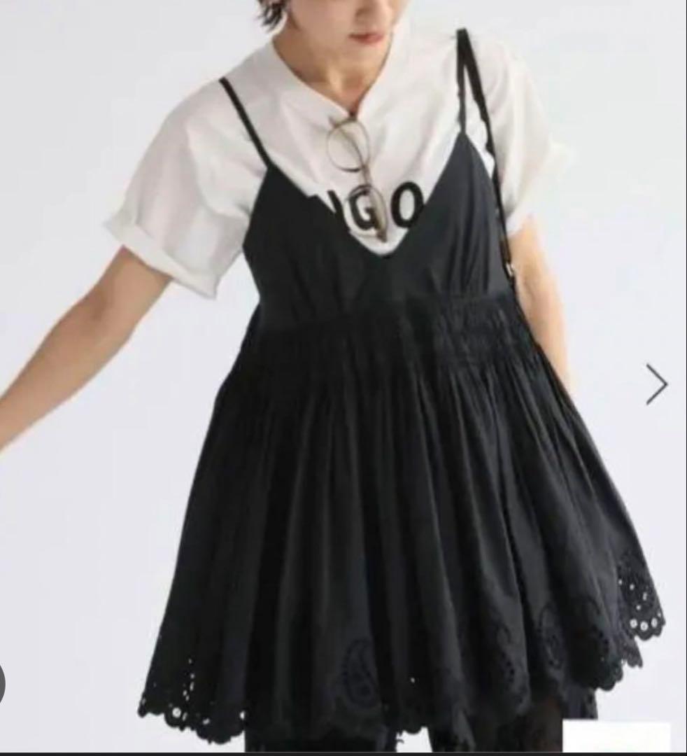 crinkle crinkle crinkle 黒　キャミソール　ブラウス