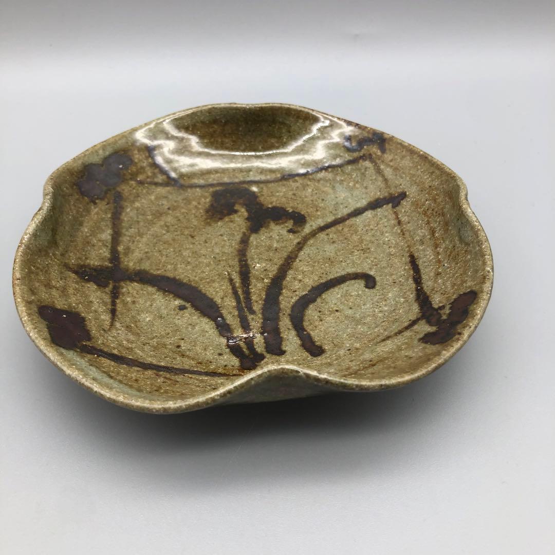 希少年代物唐津焼隆太窯中里粉引ふちなぶり皿5枚セット12-13cm骨董ビンテージ