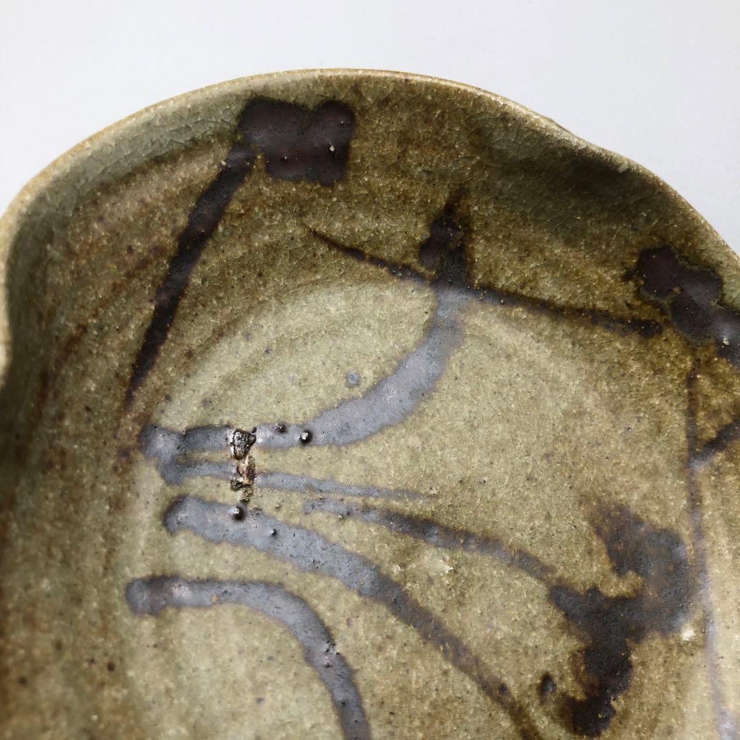 希少年代物唐津焼隆太窯中里粉引ふちなぶり皿5枚セット12-13cm骨董ビンテージ