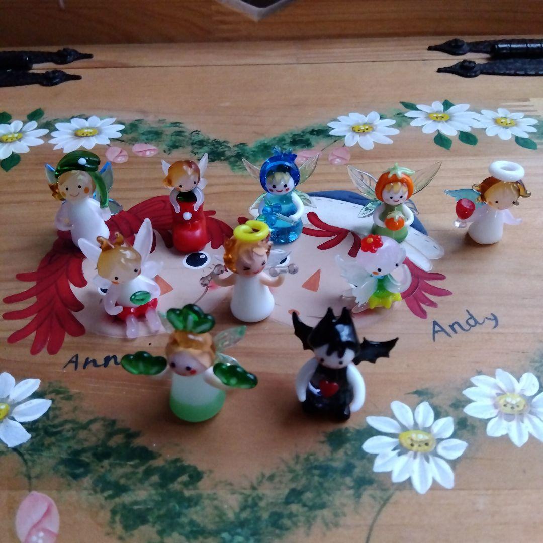 ガラス細工　天使フィギュア10体セット