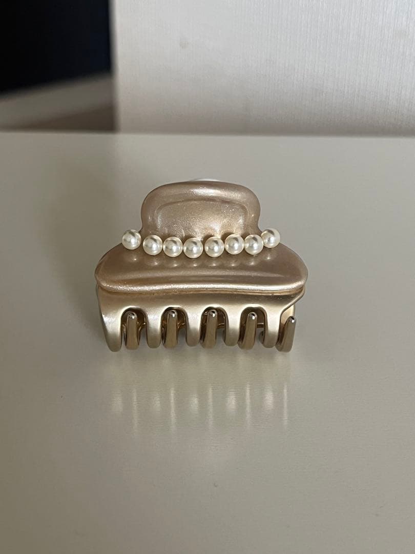 ALEXANDRE DE PARIS パール付きヘアクリップ　Sサイズ