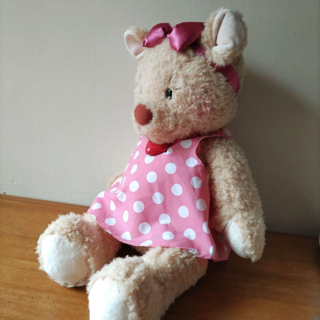 スージーズーぬいぐるみ　ドレッシー ジェシー　 LL サイズ 　水玉ドレス