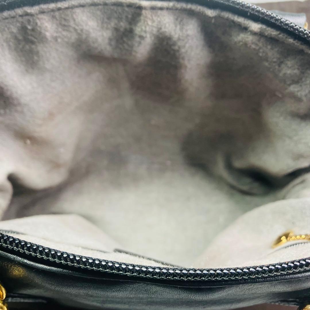 美品　GUCCI オールド　グッチ　バンブー　2way ショルダー　バッグ　黒