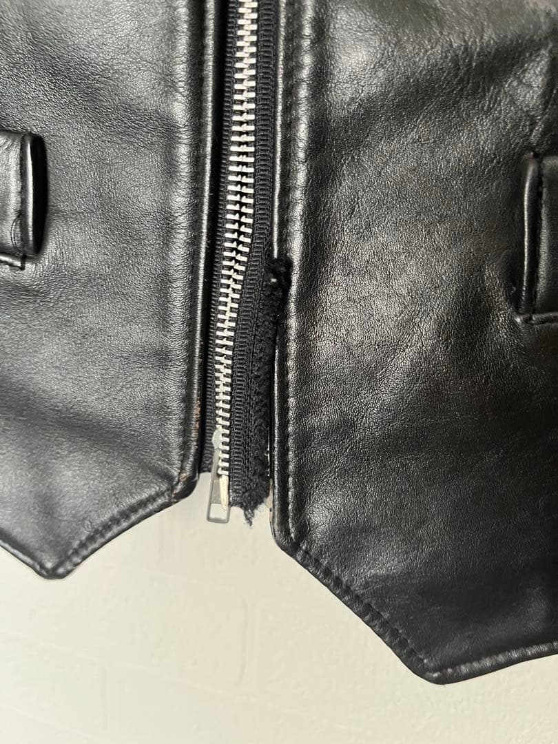 Schottショット レザーベスト LEATHER VEST ブラック