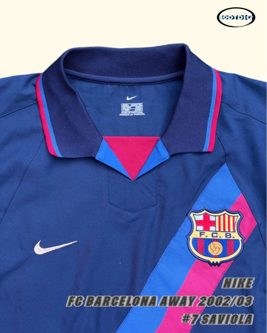 バルセロナ アウェイユニフォーム サビオラ サッカー　NIKE 00s