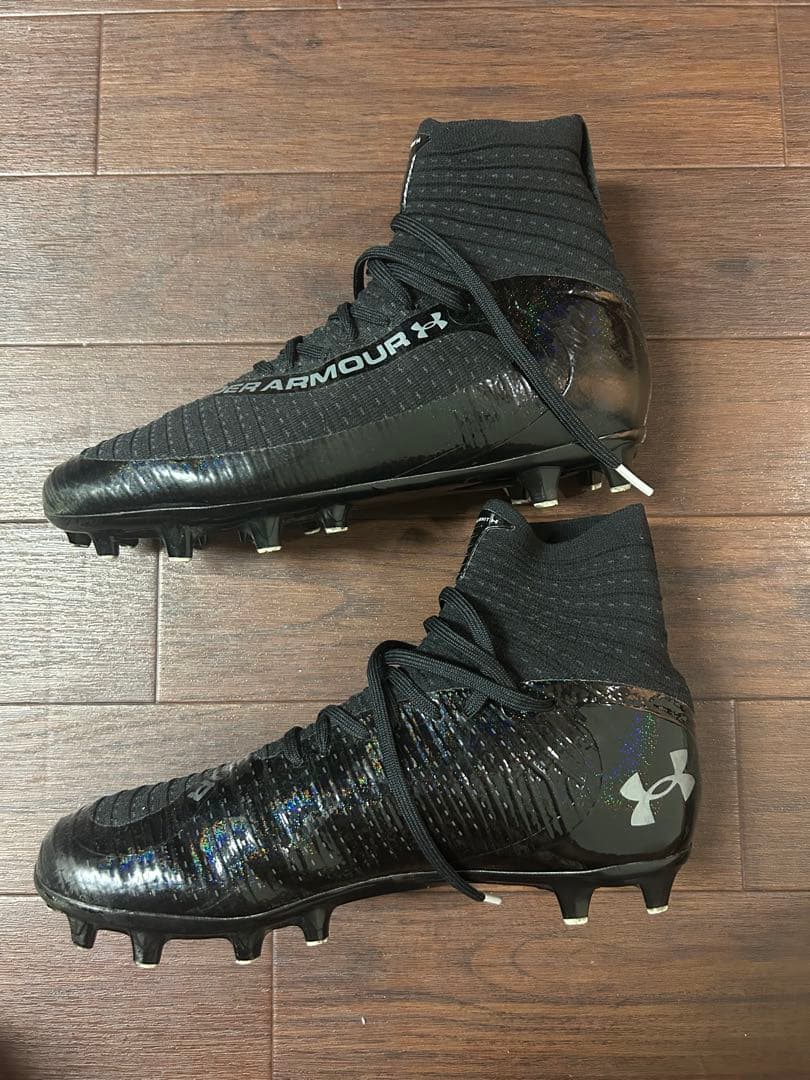 【UNDER ARMOUR】アメフトスパイク　ブラック　26.5cm