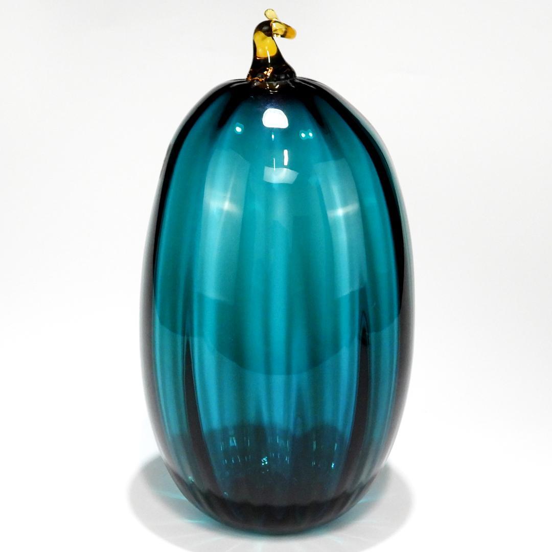 希少なヴィンテージ BLENKO ブレンコガラス 置物 手拭きガラスアメリカ雑貨