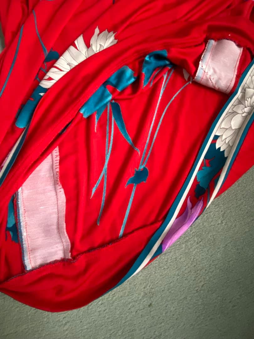 Leonard 花柄 長袖チュニック 赤