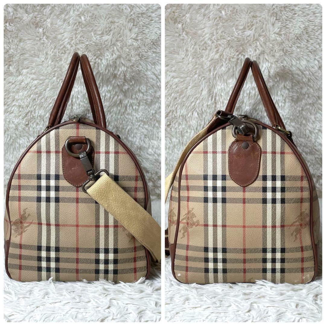 【美品】Burberry バーバリー　ボストンバッグ　ノバチェック　大容量