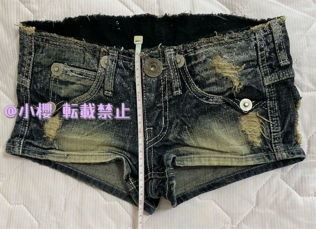 【希少】ギャル服◆d.i.a.ダメージ加工◆ラメ◆デニムショーパン◆平成ギャル