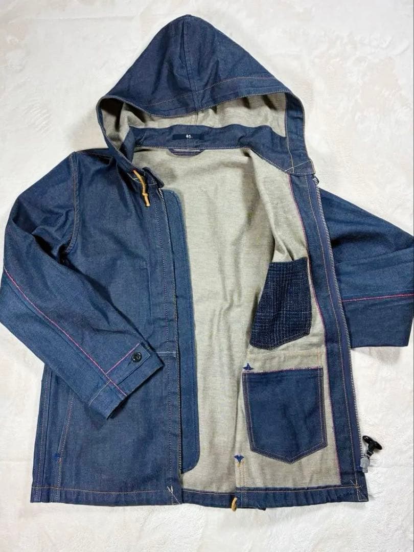 45R 極美品 デニムのヨットパーカー インディゴ WALDESジップ サイズ3