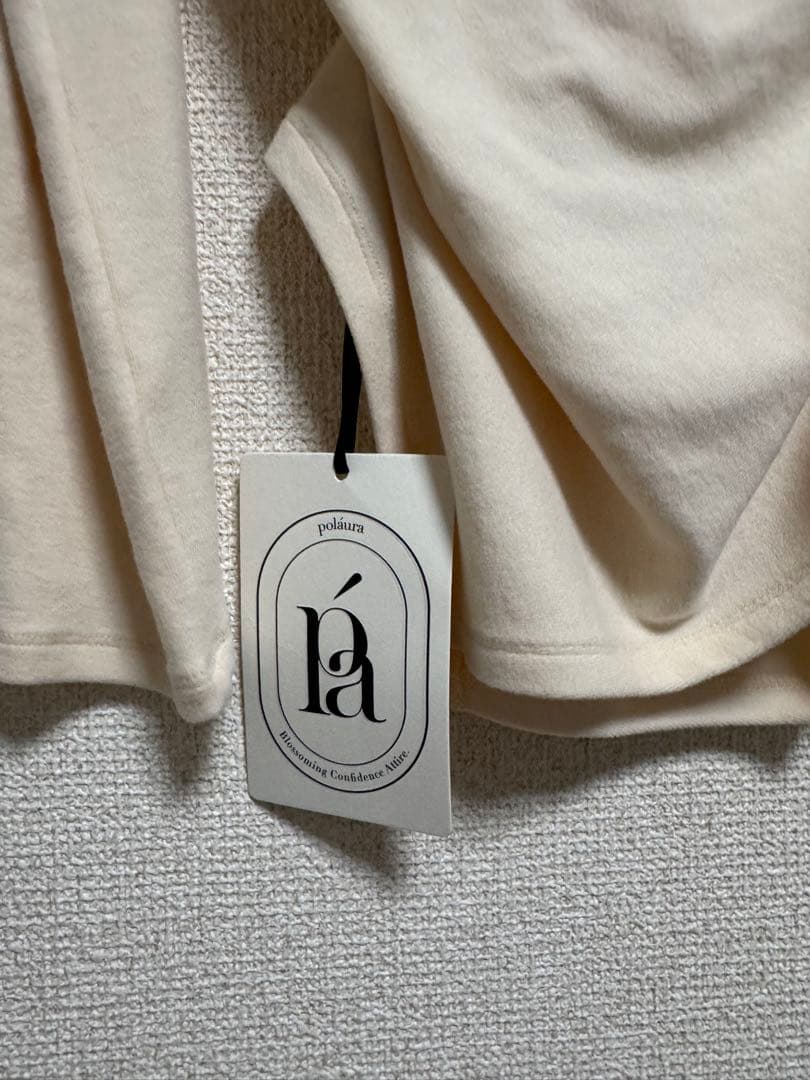 polaura アシンメトリードレープロングスリーブトップス