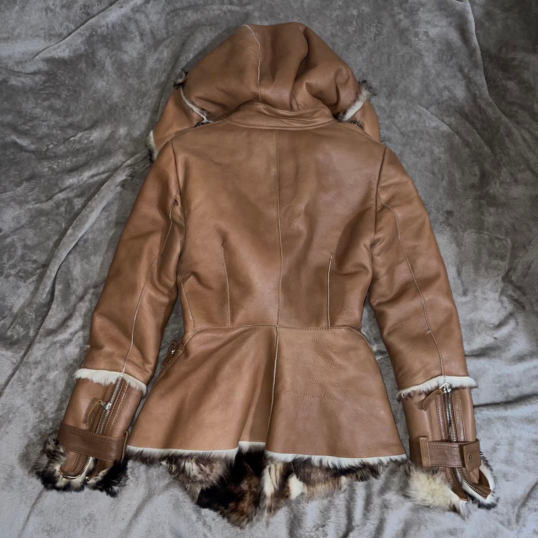 レア✨ ムートンコート フード y2k 平成 ギャル 00s リアルファー