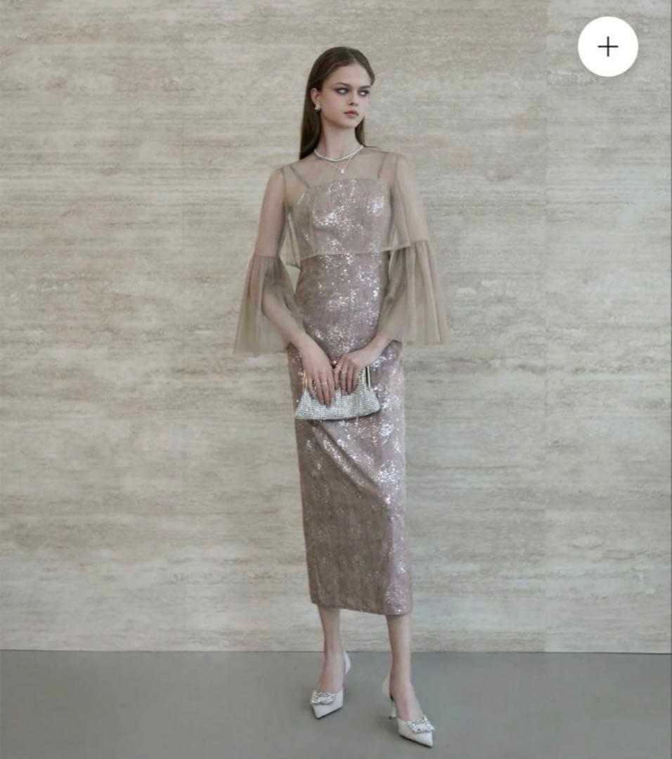 Leja ベージュ パーティードレス