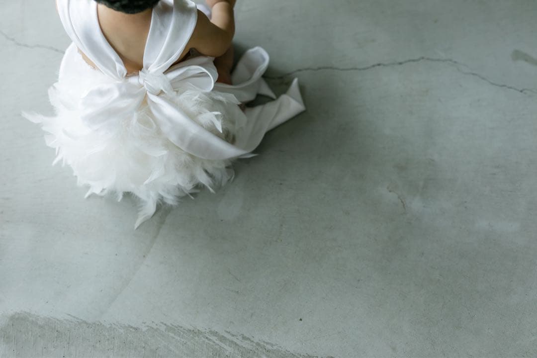 【90size】おしりふりふり　ロンパース ドレス