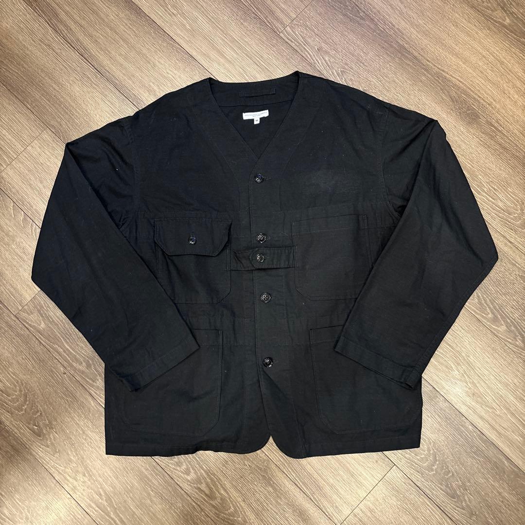 Engineered Garments ノーカラージャケット ブラック M
