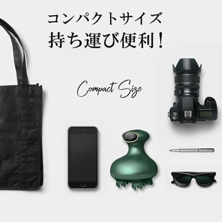 電動ヘッドマッサージャー シルバー グリーン ピンク