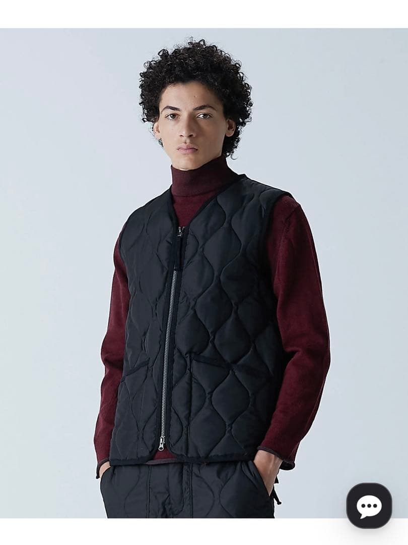 TAION ミリタリーVネックジップ ダウンベスト TAION-001ZML-1