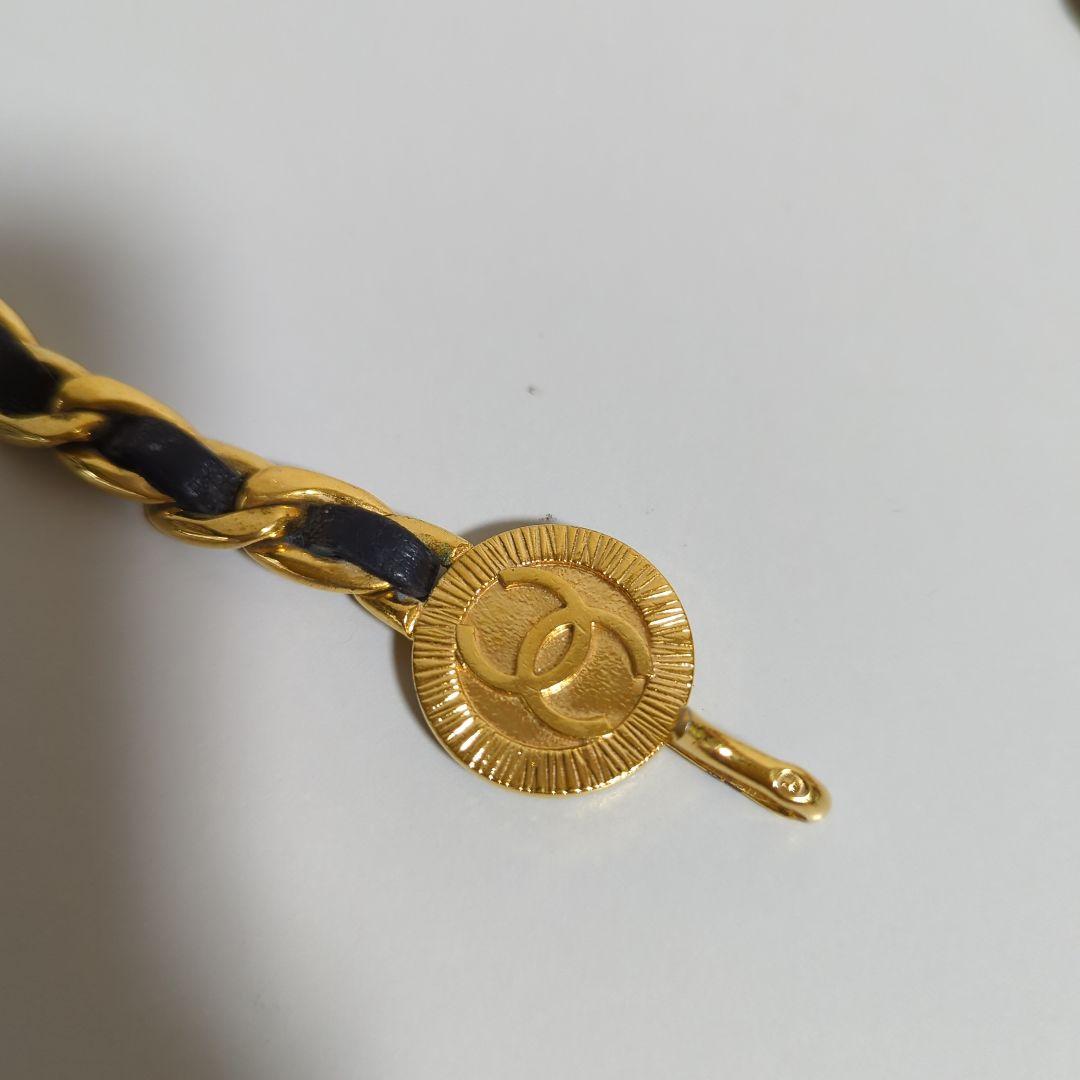 シャネル ゴールド ブラック チェーンベルト