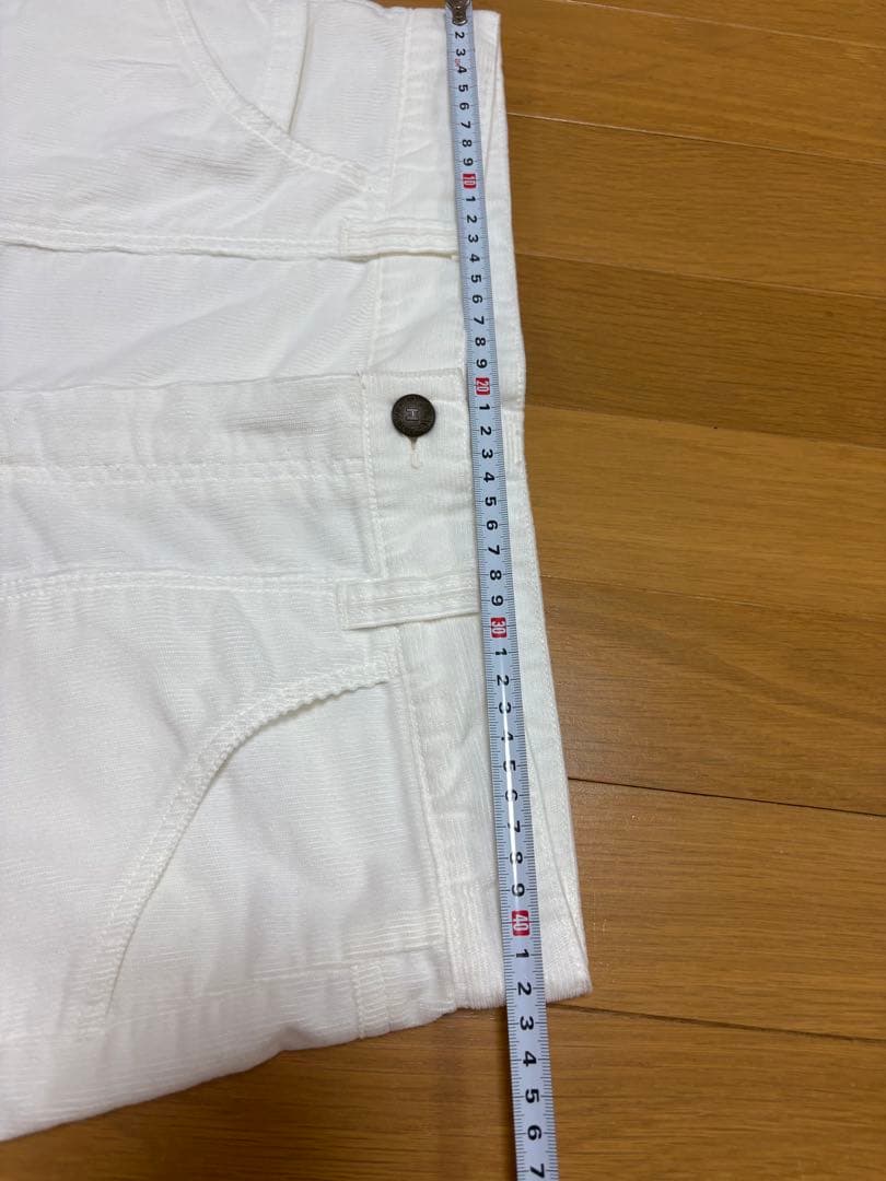 【試着のみ】ハリウッドランチマーケット コーデュロイ ハーフパンツ ３　ホワイト