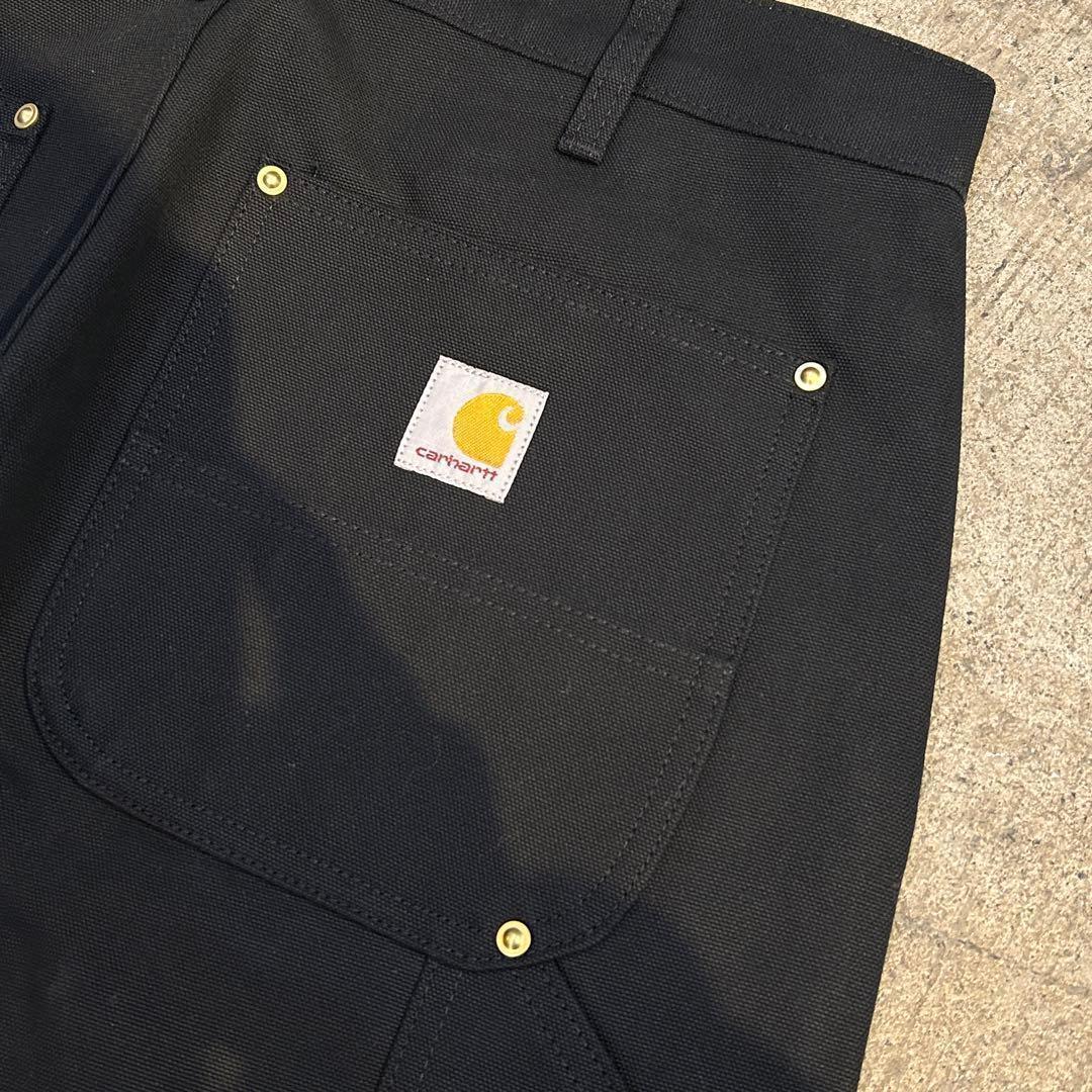 新品 Carhartt カーハート B01 ダック ダブルニー パンツ 黒W34