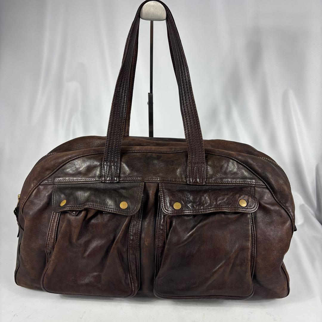 PORTER　ホースマン　ボストンバッグ　馬革　旅行　レザー 　吉田カバン 濃茶