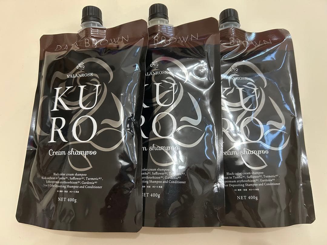 【新品3本＋1本】バランローズ KURO ダークブラウン シャンプー