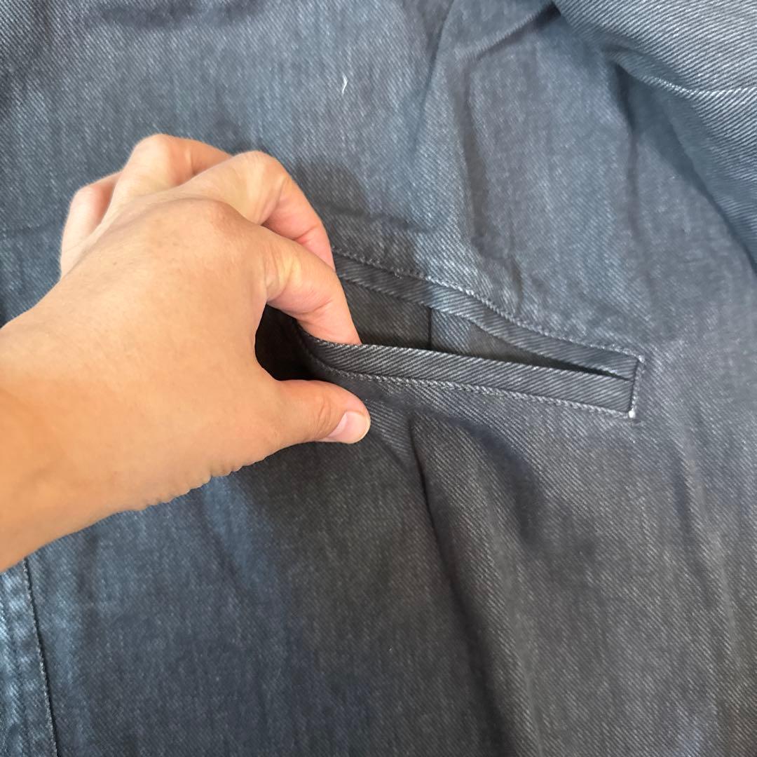 メカジシンプル無地ローブジャケットメンズゆったり多機能アウター秋純綿コートXL