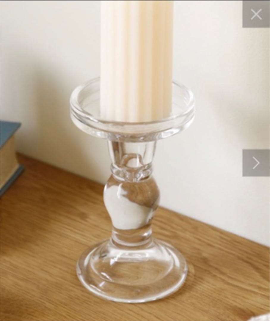 使用済みキャンドルとキャンドルホルダー