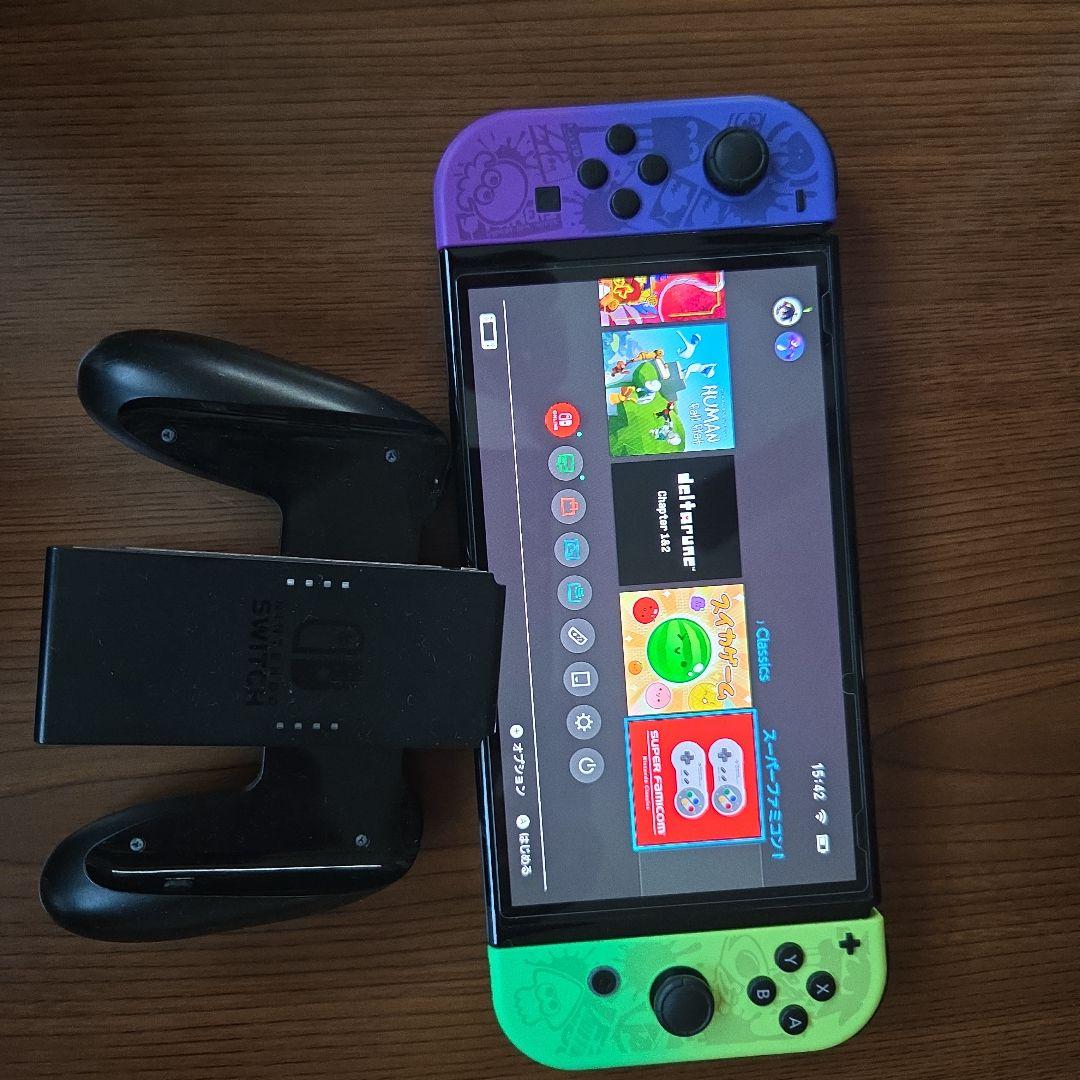 Switchスプラトゥーン 本体 紫・緑 Joy-Con有機EL