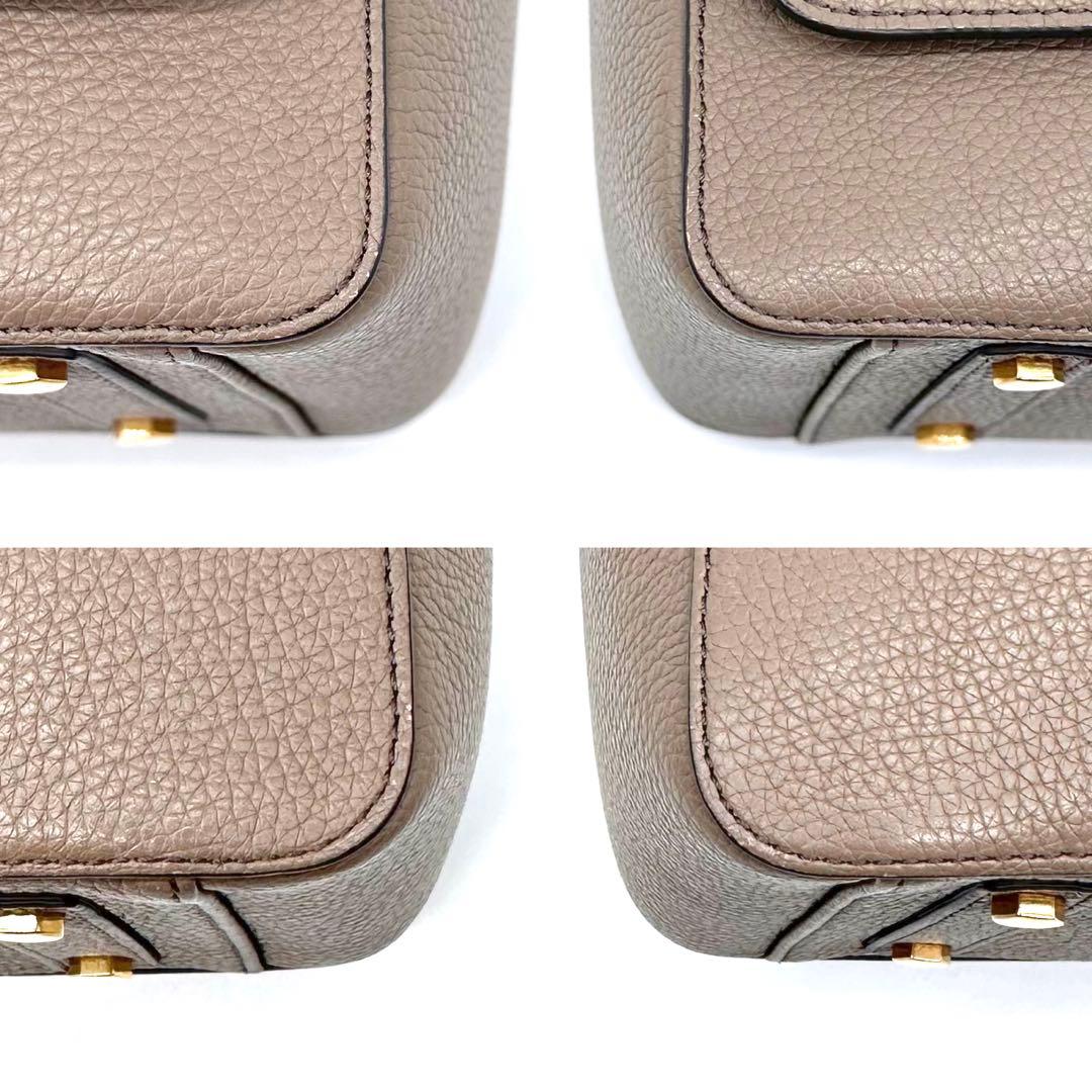 美品✨アニヤハインドマーチ スモールカーカー ハンドバッグ 2way グレージュ