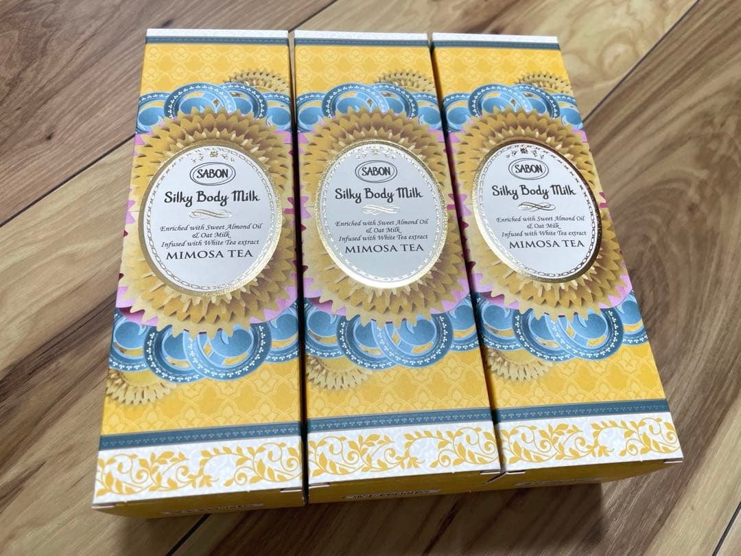 【新品未開封】SABON シルキーボディミルク ミモザティー 3本セット