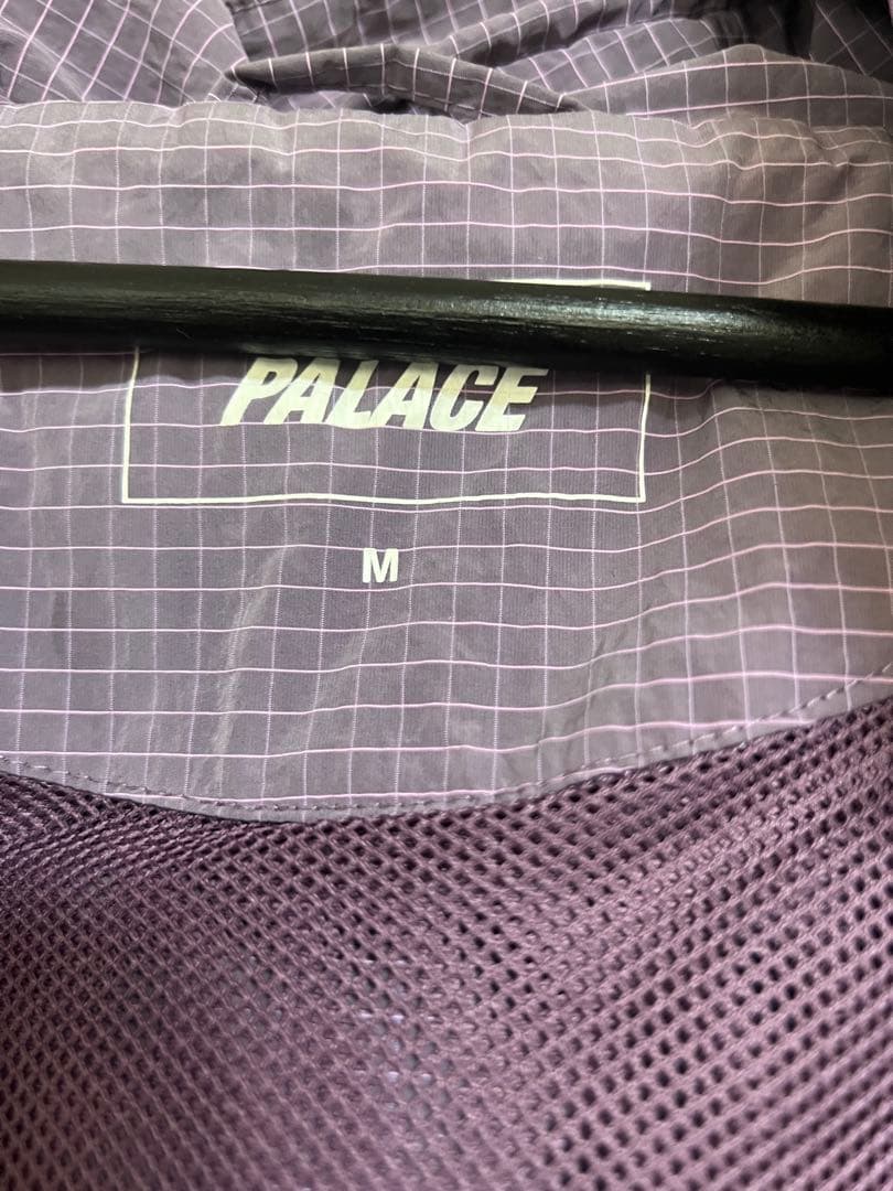PALACE パープル チェック柄 ナイロンジャケット M
