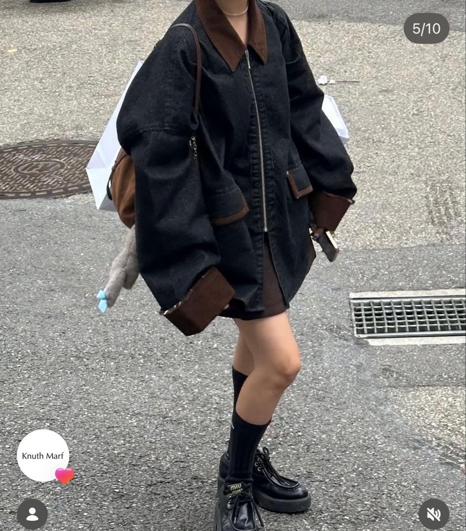 【Knuth Marf】denim overshirtjacket unisex