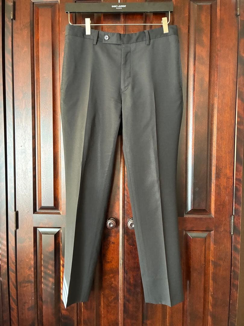 07awディオールオムDior hommeバージンウール ツイルスラックス44黒