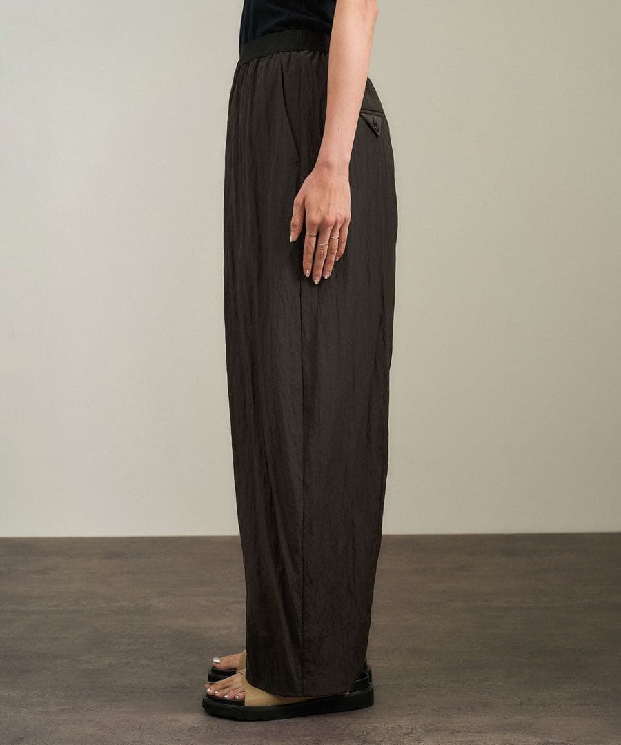 SALON adam et rope' ウールナイロンワッシャーパンツ