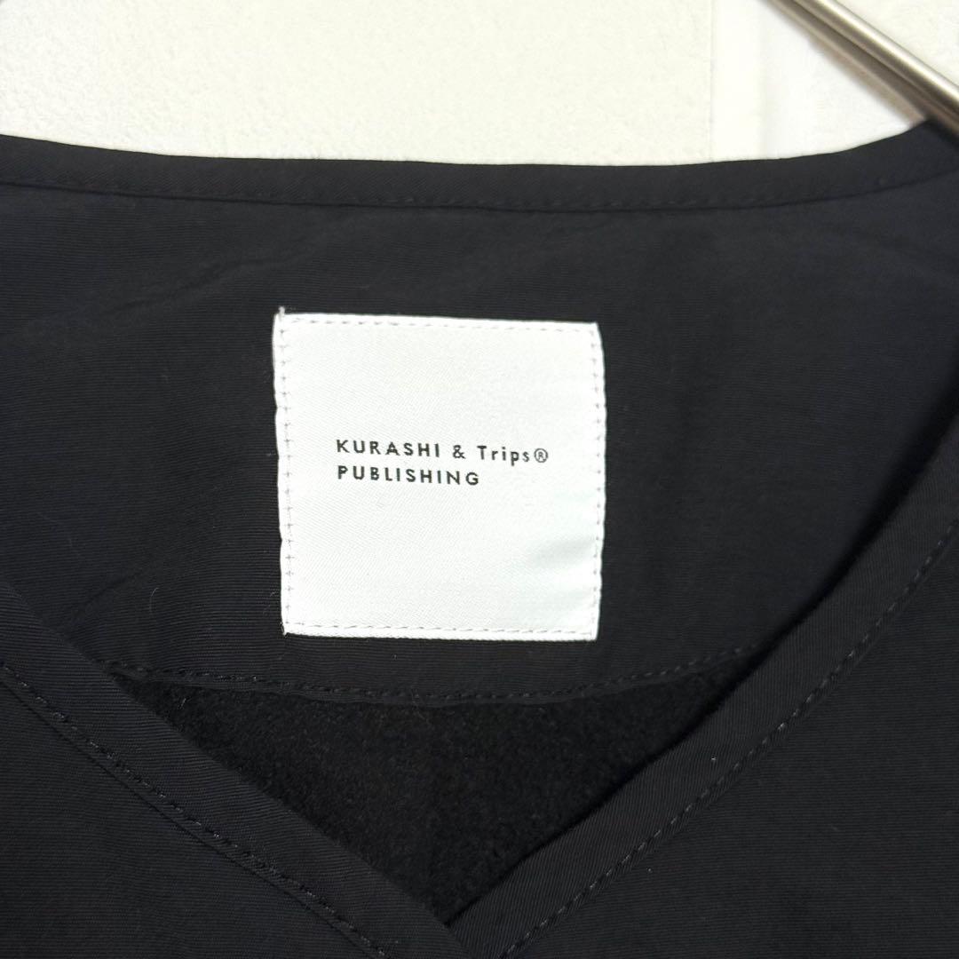 美品　北欧暮らしの道具店　洗えるショート丈コート　ブラック　ボア