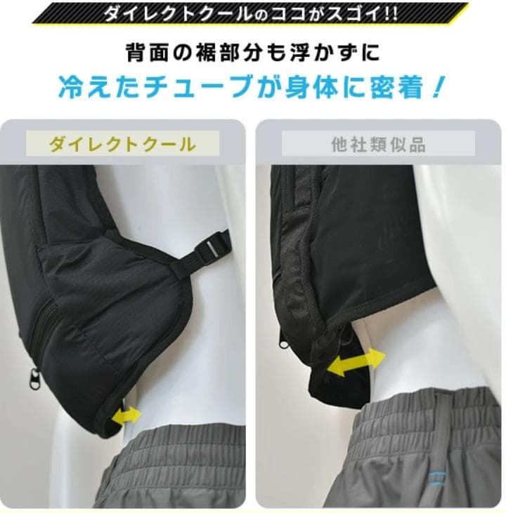 【一度使用のみ】山善 水冷服 2025年モデル ダイレクトクール+バッテリー付き