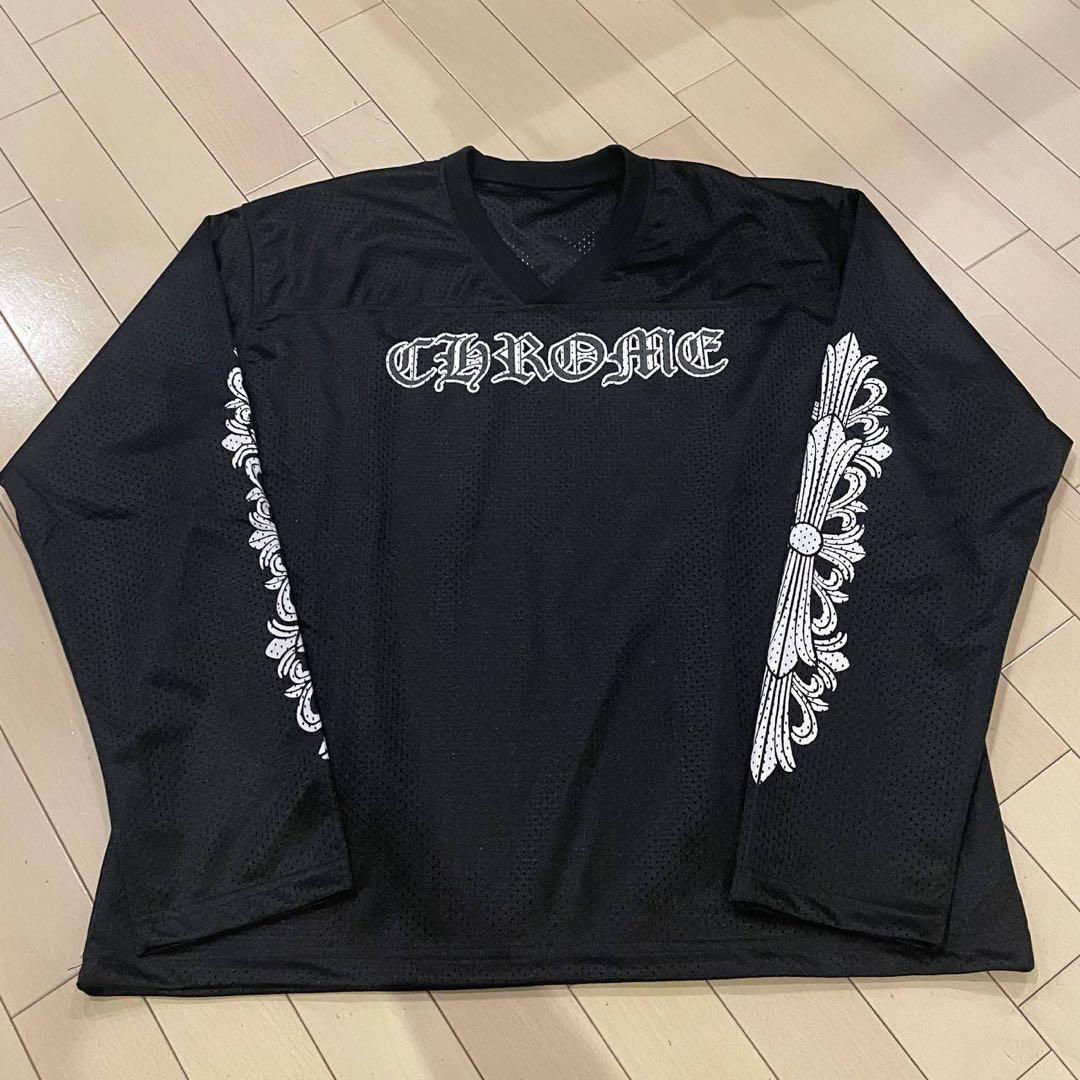 CHROME HEARTSメッシュシャツブラックXLタグ無