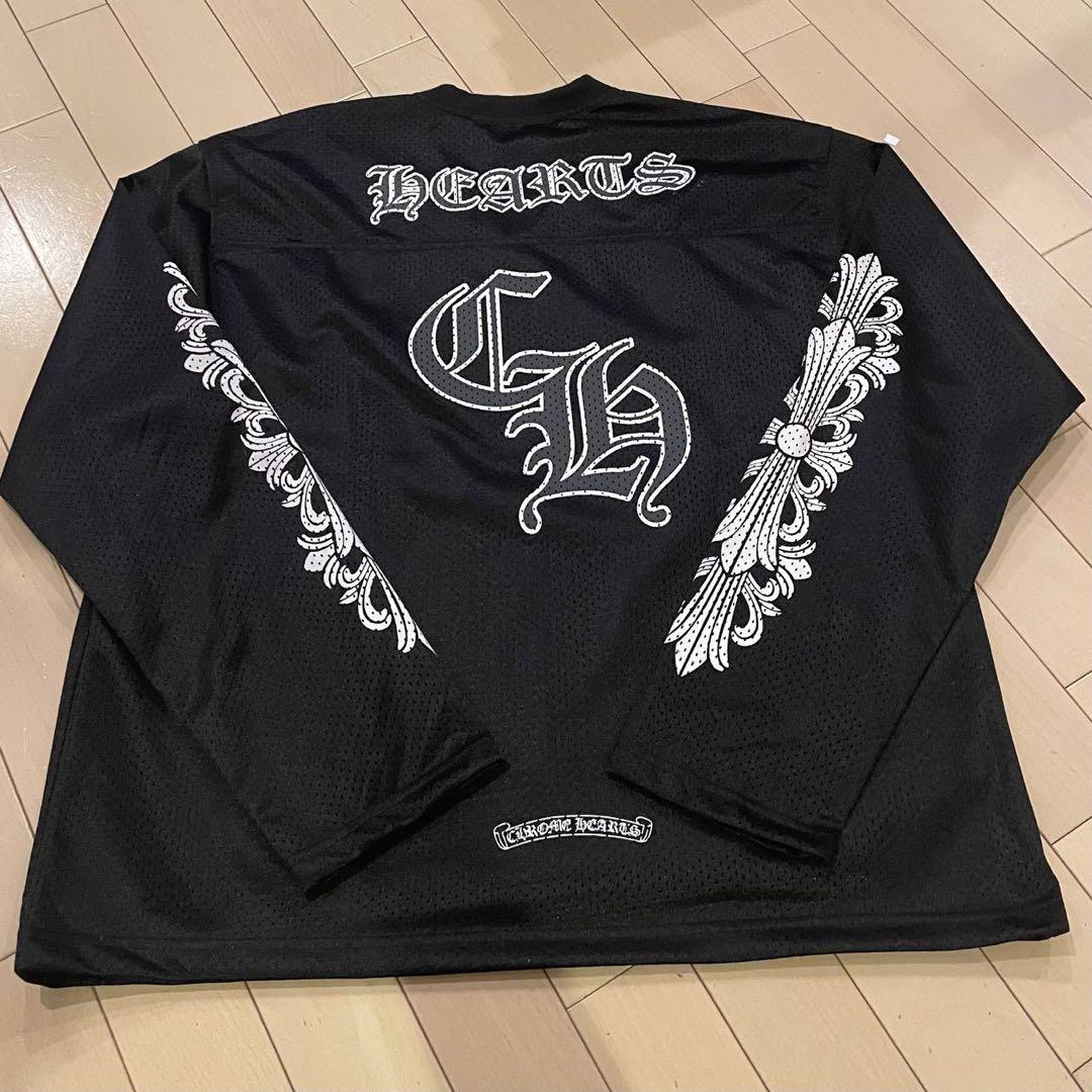 CHROME HEARTSメッシュシャツブラックXLタグ無