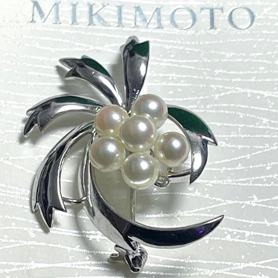 ミキモト ブローチ パール フォーマル 6珠 皇室御用達