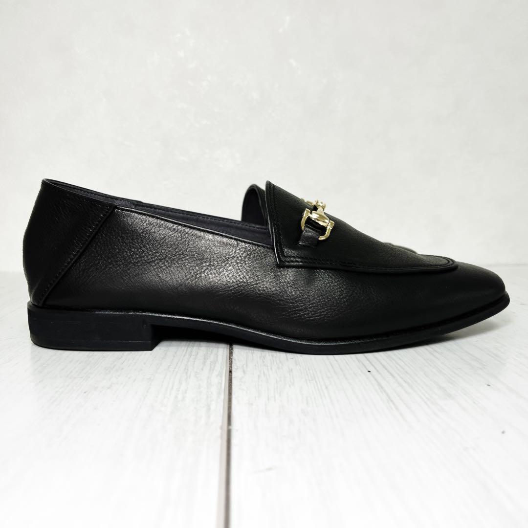 【美品】ルタロン ビットローファー 黒 24.5