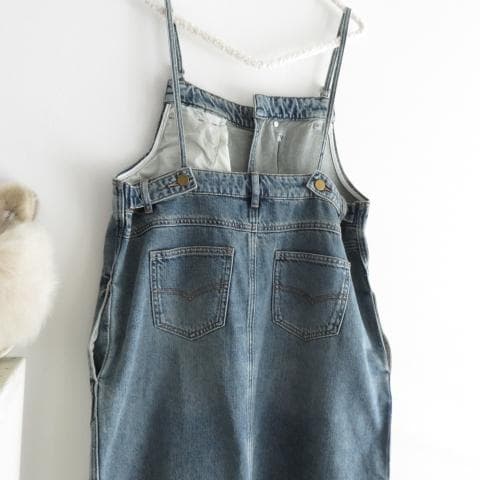 新品　DouDou ドゥドゥ　デニム　ジャンスカ　ワンピース　PSサイズ