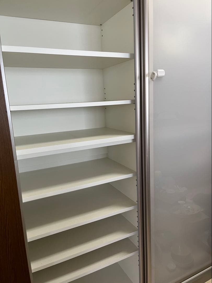 綾野製作所 食器棚レンジ台セット ホワイト スライドドア