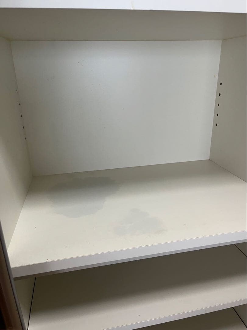 綾野製作所 食器棚レンジ台セット ホワイト スライドドア