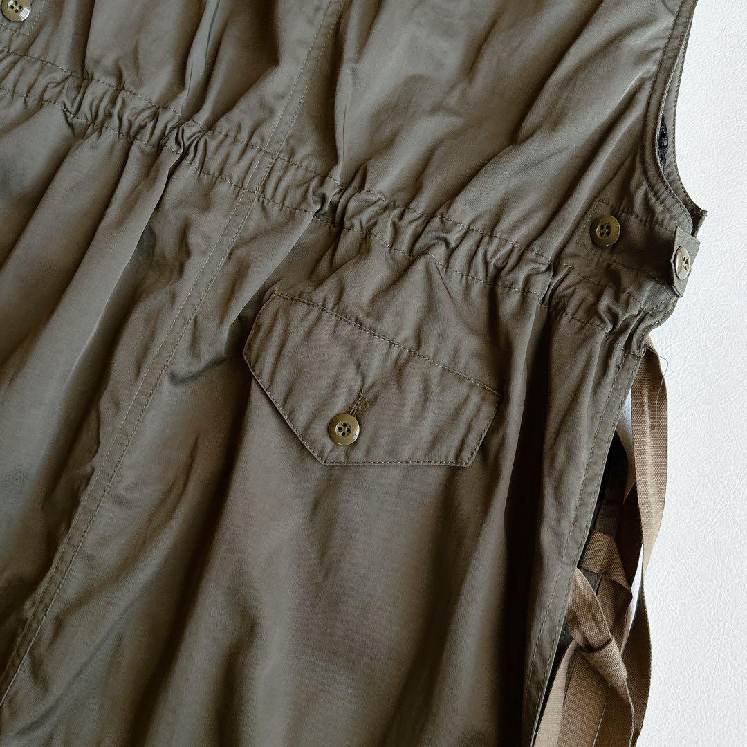 USU GALLERY 1％ ⿻ ミリタリー ロングベスト ジレ ギャザー 秋