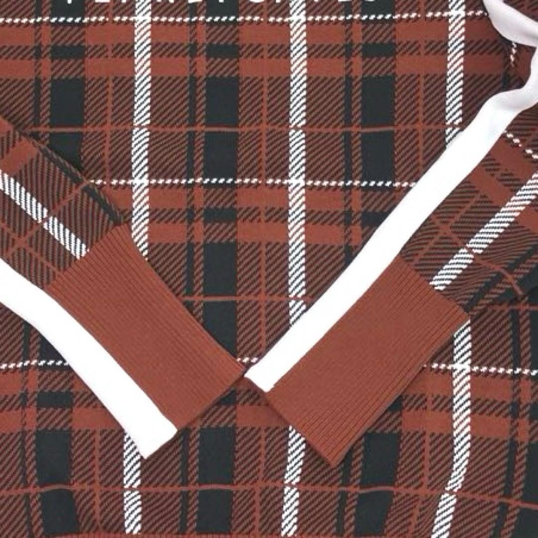 ☆美品☆PEARLY GATES チェック柄モックネックニットプルオーバー