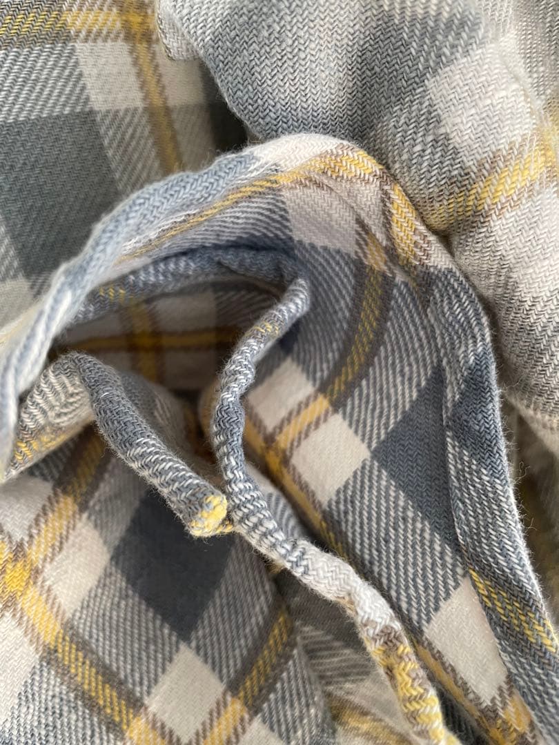 R13 オーバーサイズチェックシャツ XS グレー系