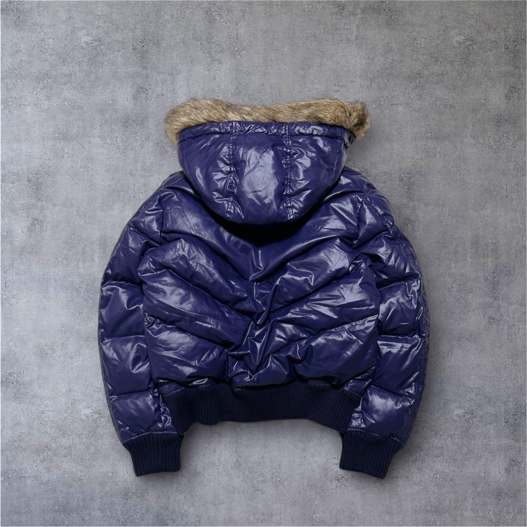 未使用級 00s オールドユニクロ 3way ダウンジャケット 光沢 y2k 紫